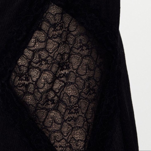 NWT. Zara Black Combination Lace Maxi Dress. Size S. - Picture 5 of 11